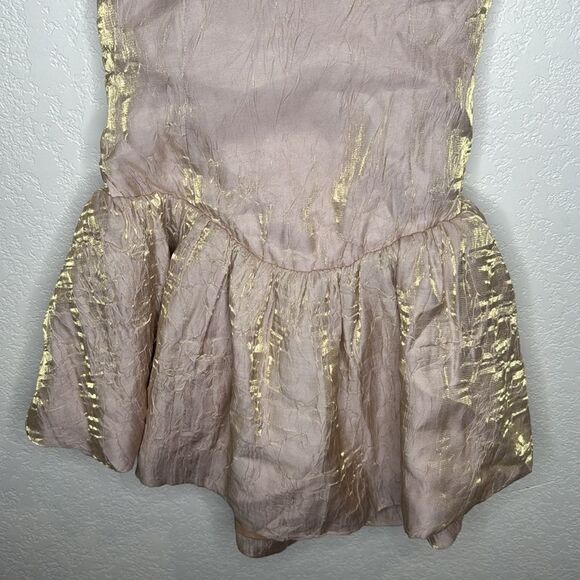 NWT NBD Revolve Anndreah Mini Dress in Blush Metallic Small - Picture 5 of 15